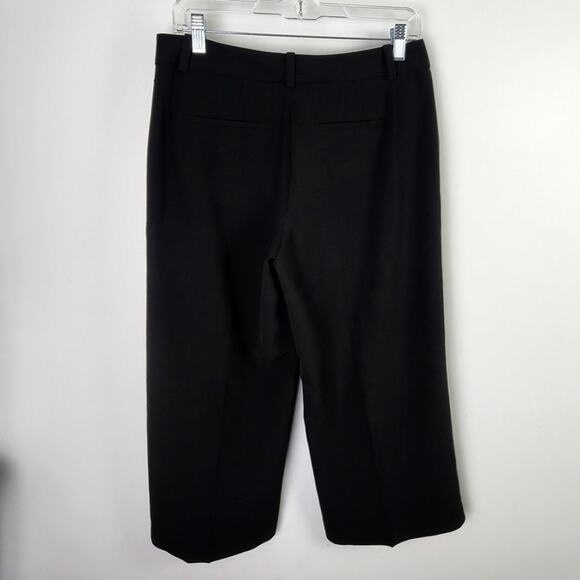 NWT WHBM Black Pleated Soft Drape Cropped Day Pant Size 4R Twee Career Office - Picture 4 of 5